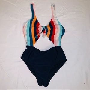 HOLLISTER | Cut-Out rainbow swimsuit.